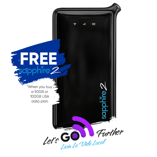 Announcing the New Sapphire 2 mobile hotspot device w/ 1GB of free