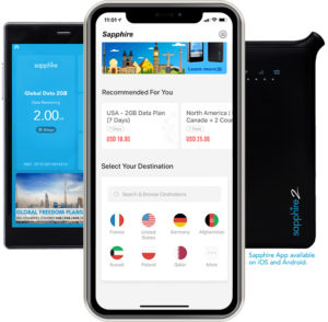 Get internet anywhere by using a sapphire hotspot and downloading its app