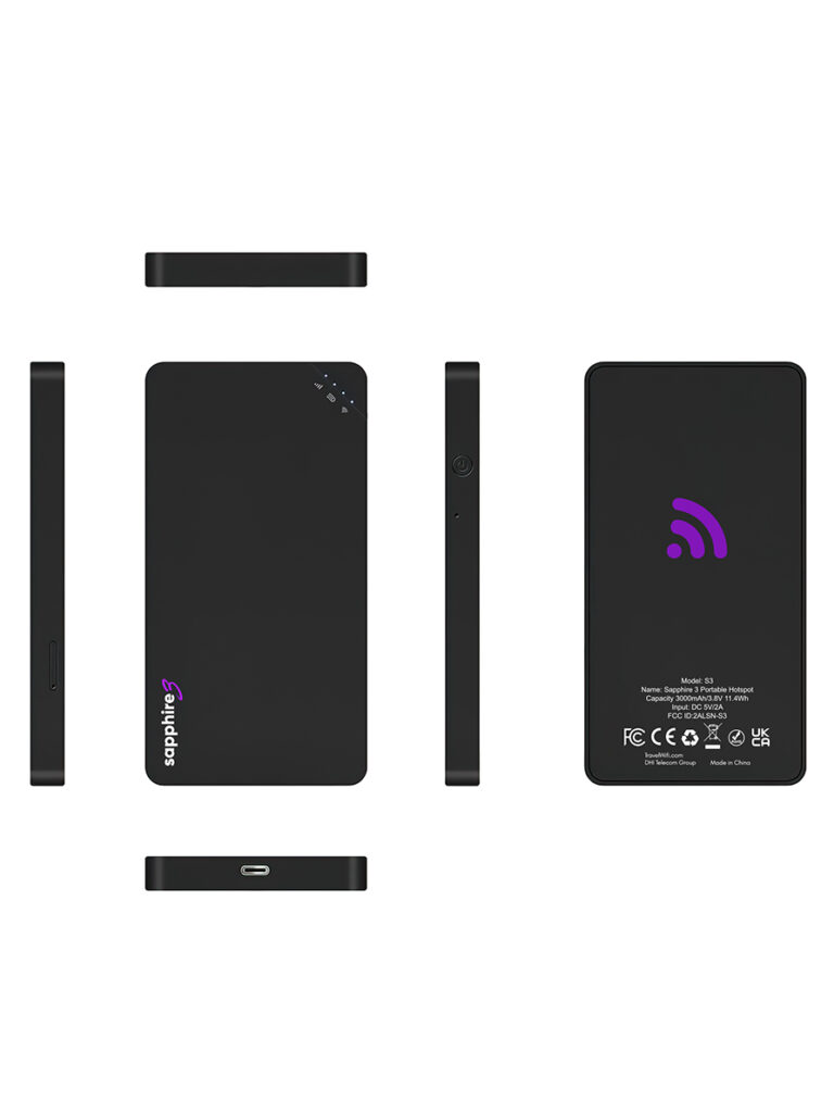 Sapphire 3 Global Mobile WiFi Hotspot, your portable travel wifi