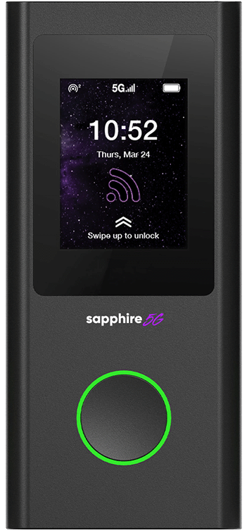 Sapphire 5G mobile hotspot device w/ 5GB of free international