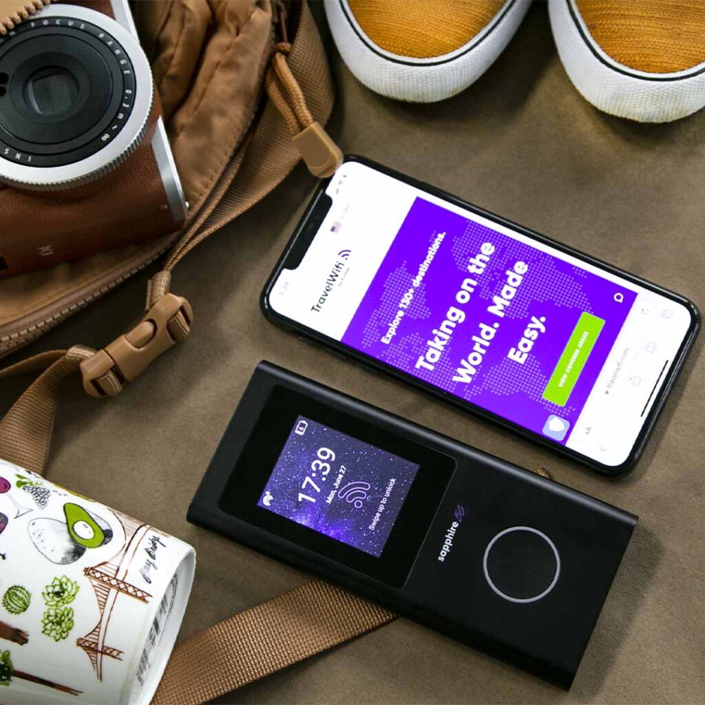 Sapphire 5G Global Mobile WiFi Hotspot, your portable travel wifi