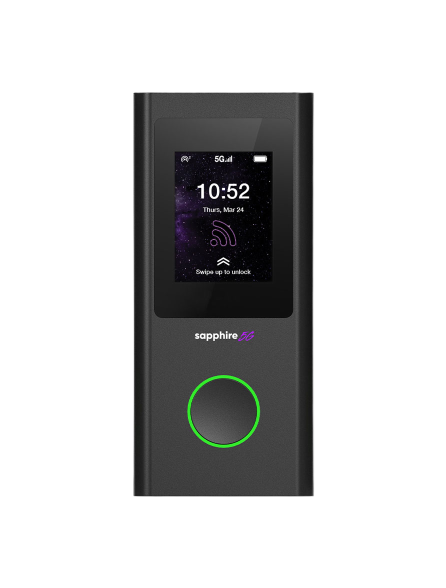 Sapphire 5G mobile hotspot device w/ 5GB of free international
